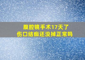 腹腔镜手术17天了 伤口结痂还没掉正常吗